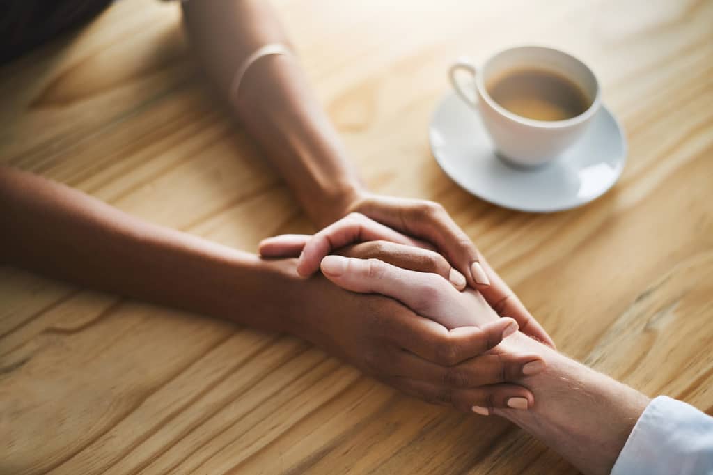 Family reviewing outstanding debts and paperwork after a bereavement